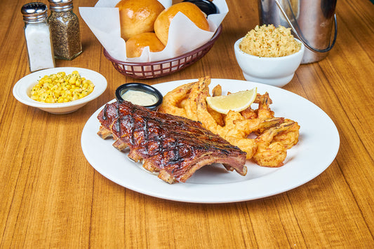 Award-Winning Baby Back Ribs with Shrimp Poppers - Texas Roadhouse